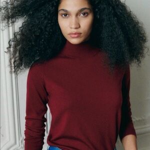 Sezane New Felix Jumper in Burgundy XL